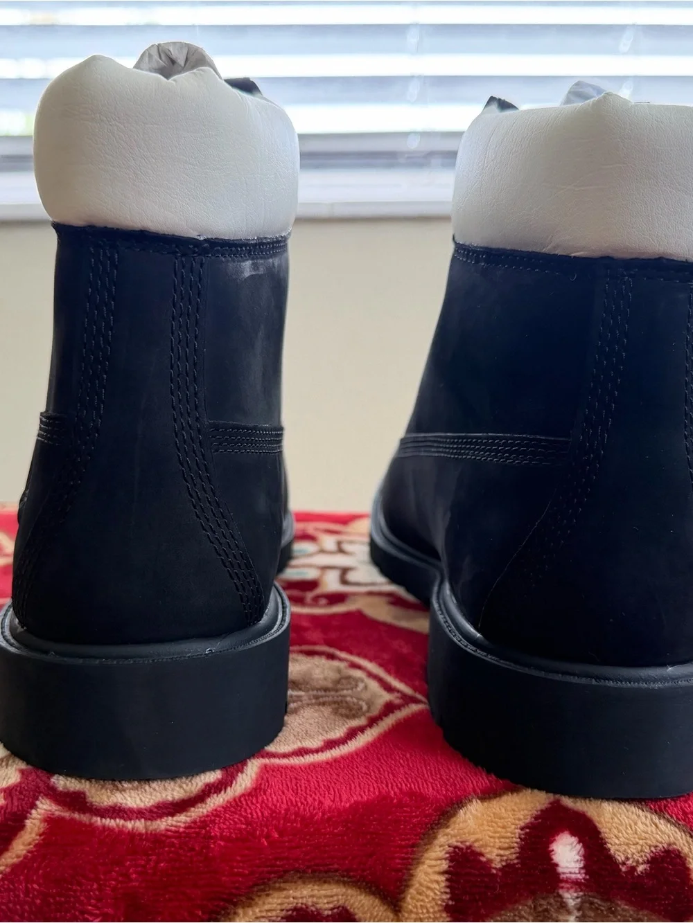 Timberland Men's Black and White Lace-Up Work Boots